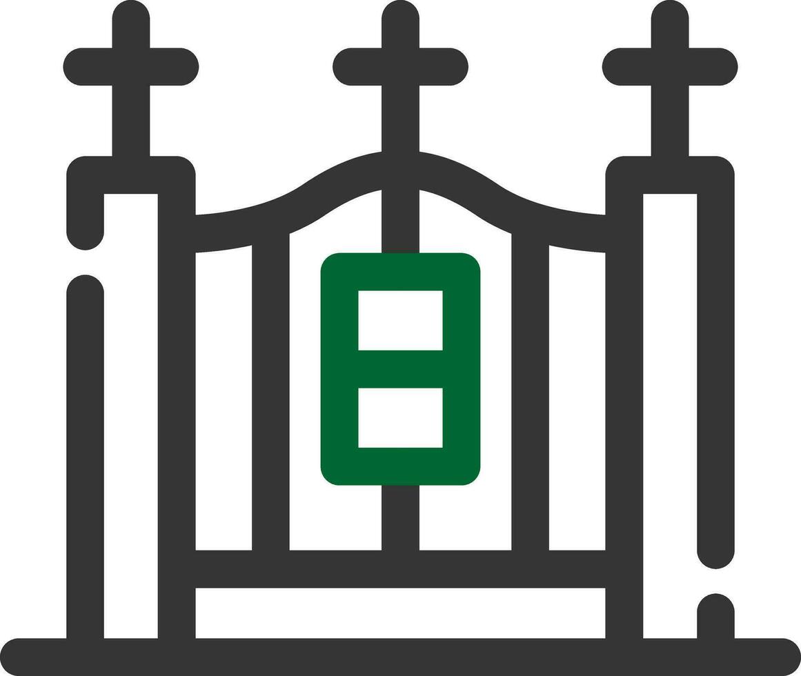 Friedhof Tor kreativ Symbol Design vektor