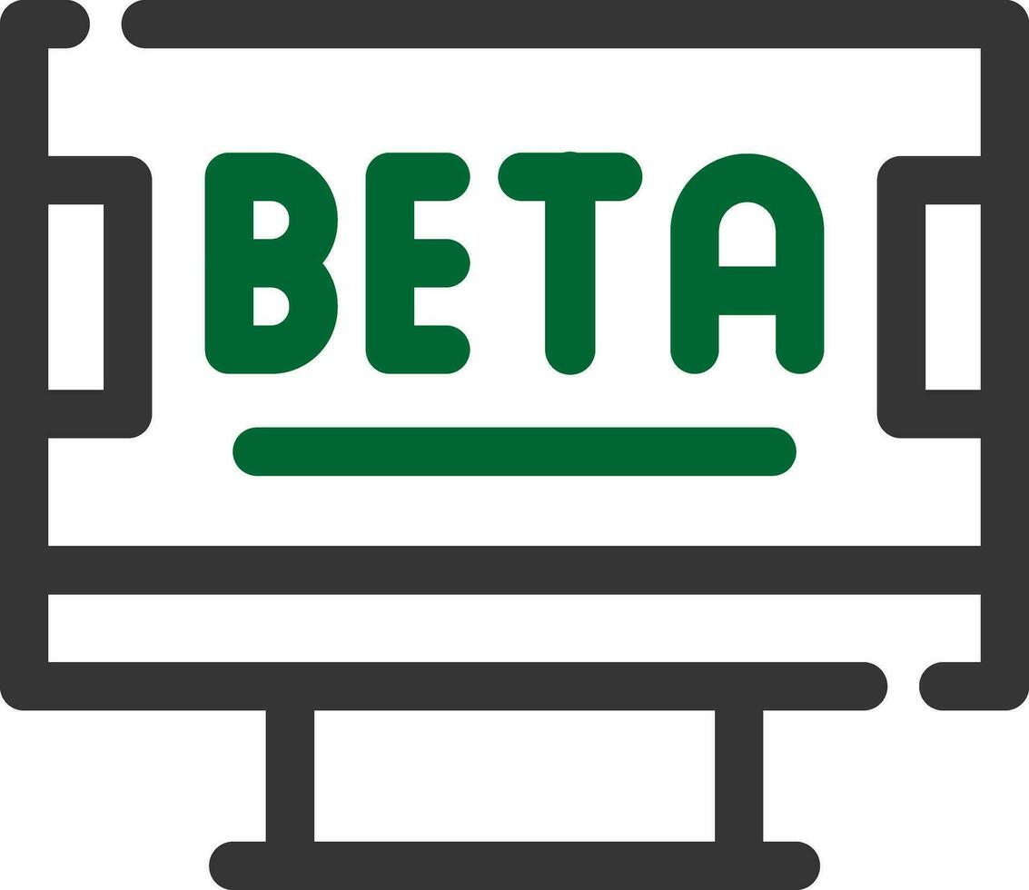 Beta kreativ Symbol Design vektor