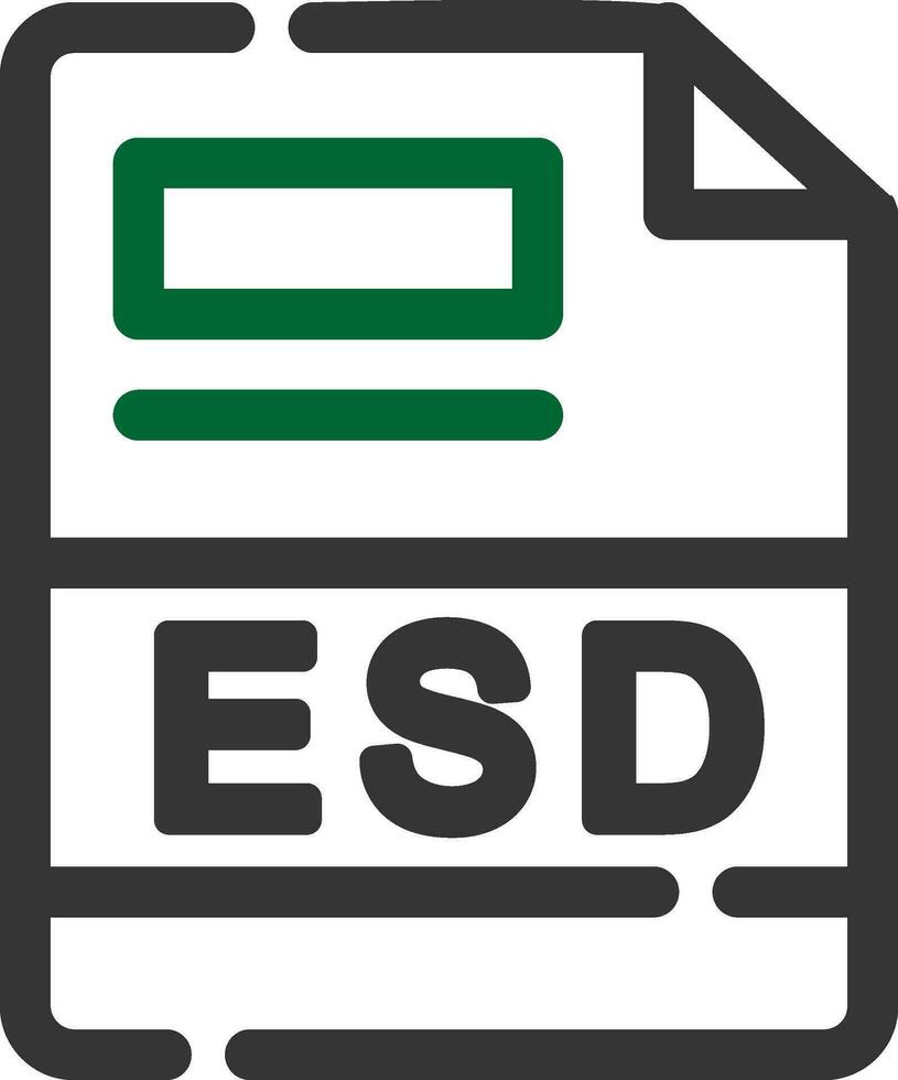 esd kreativ Symbol Design vektor