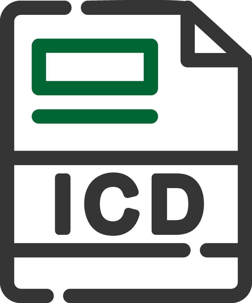 icd kreativ ikon design vektor