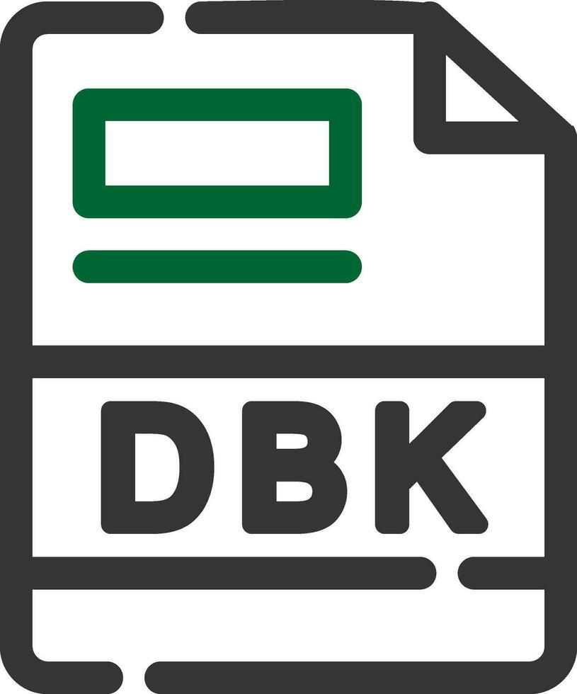 dbk kreativ ikon design vektor