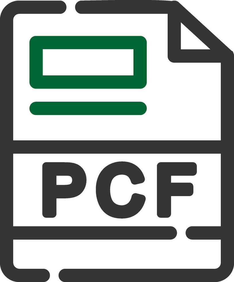 pcf kreativ ikon design vektor