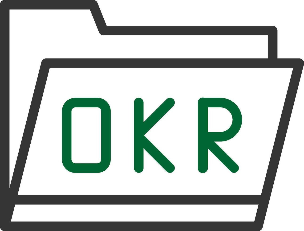 okr mapp kreativ ikon design vektor