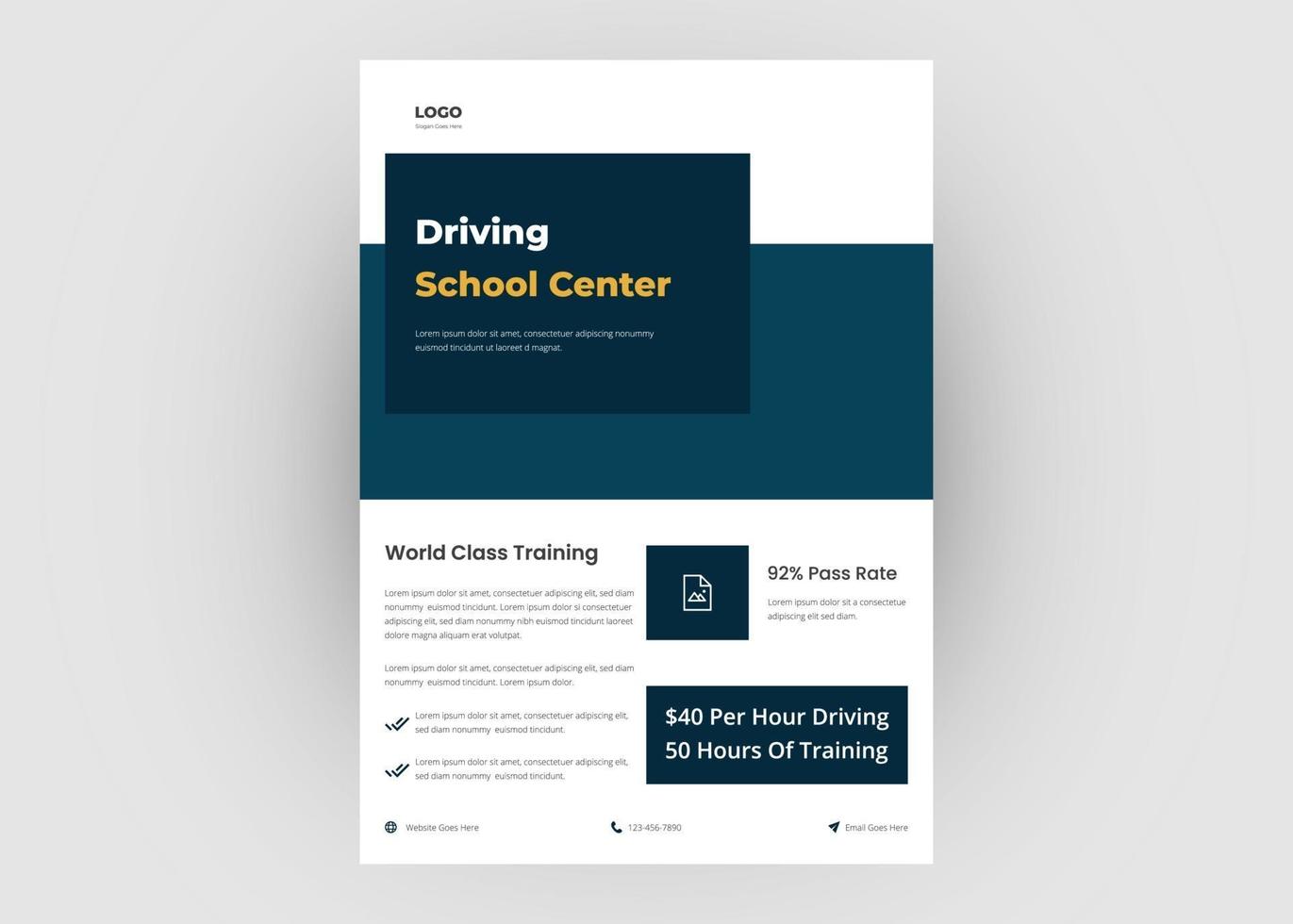 Flyer Design für die Fahrschule vektor