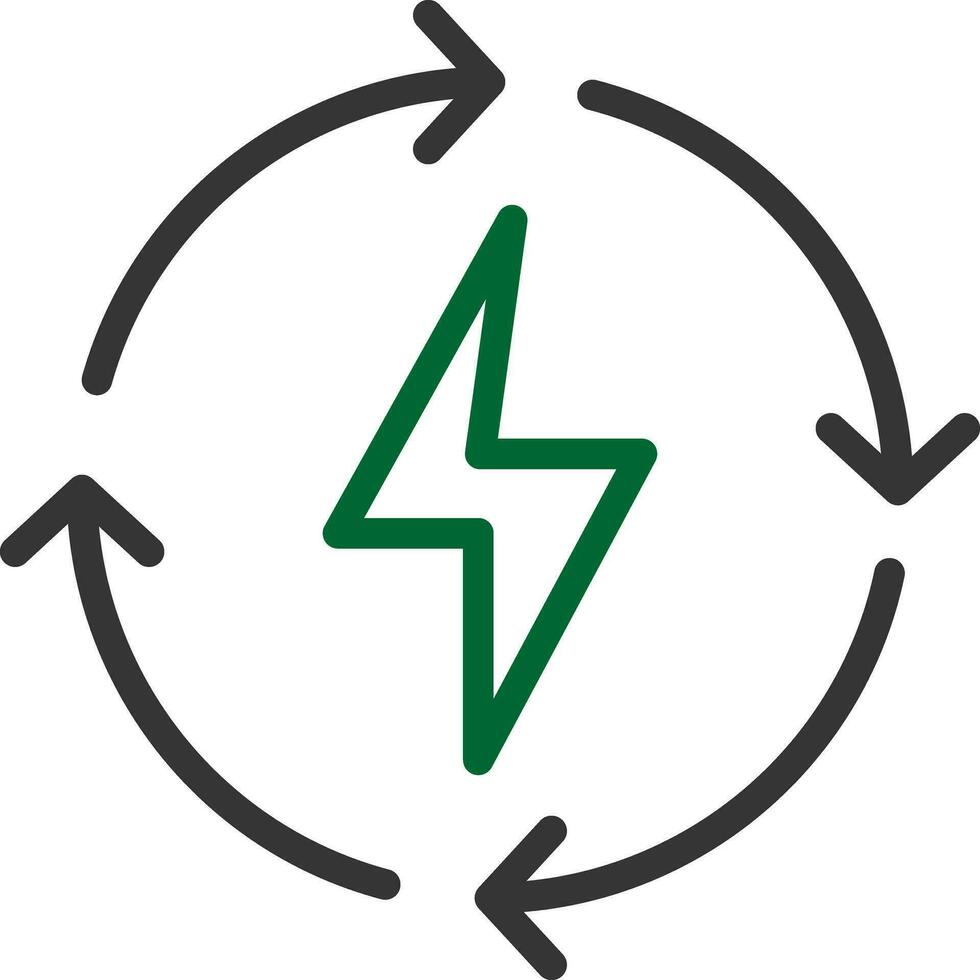 verlängerbar Energie kreativ Symbol Design vektor