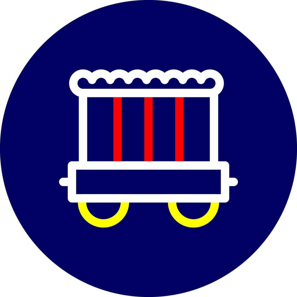 Zirkuswagen kreatives Icon-Design vektor