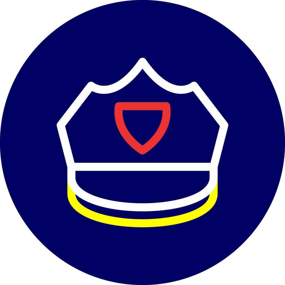 Polizeikappe kreatives Icon-Design vektor