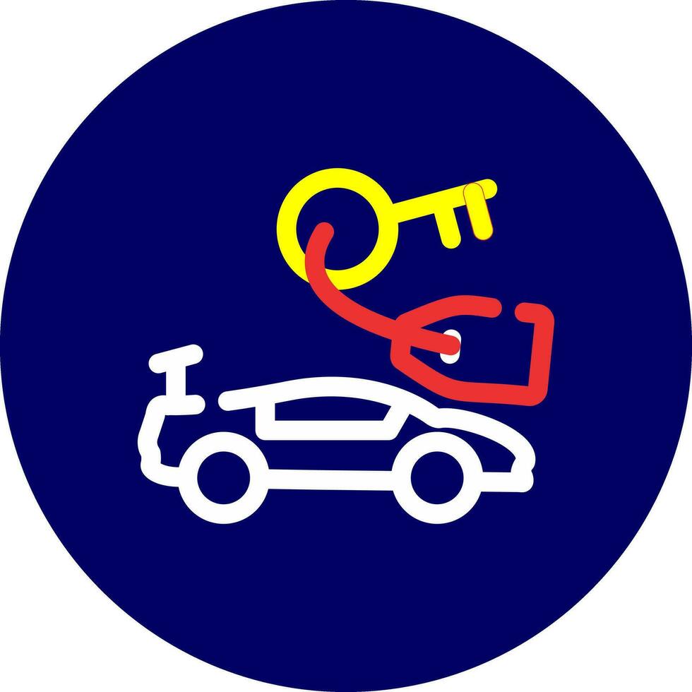 Miete Auto kreativ Symbol Design vektor