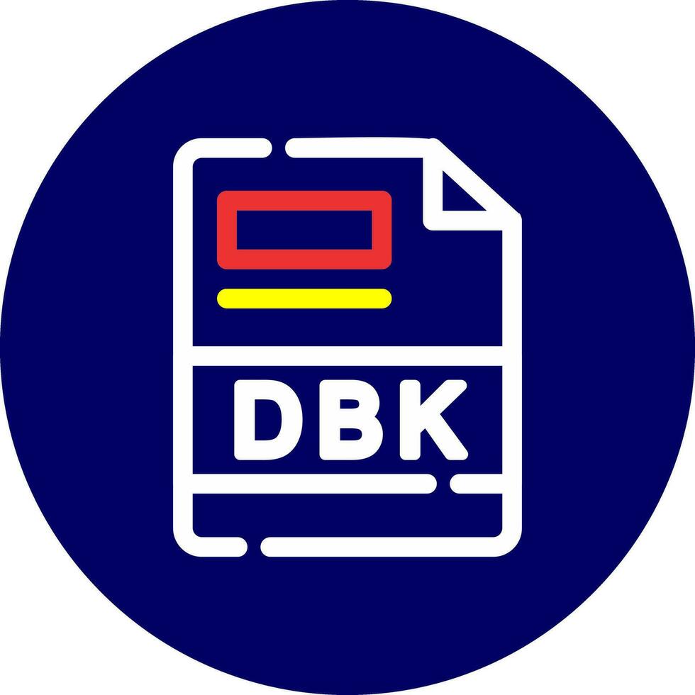 dbk kreativ ikon design vektor