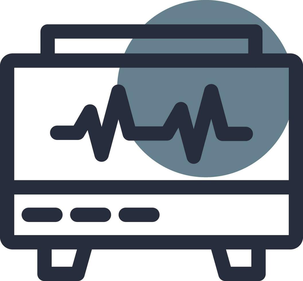 EKG-Monitor kreatives Icon-Design vektor