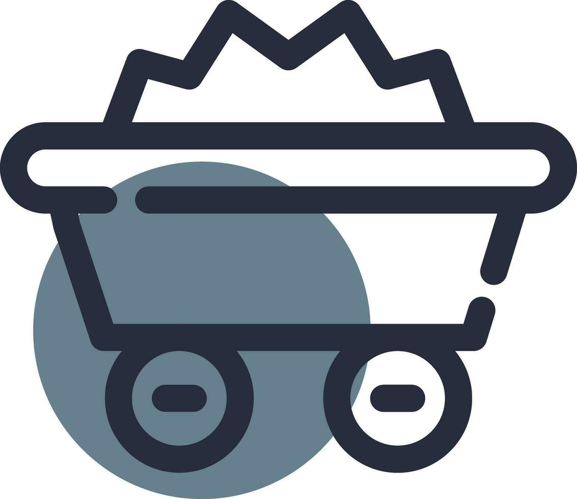 Minenwagen kreatives Icon-Design vektor