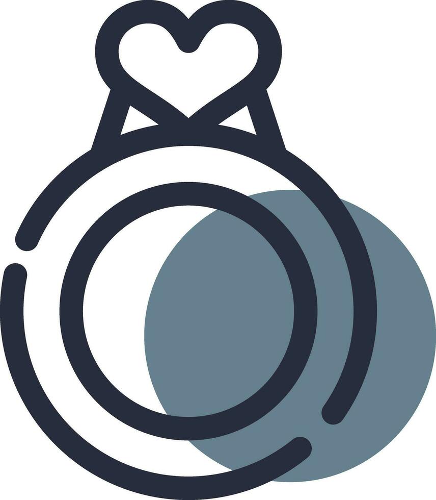 Valentinsgrüße Ring kreativ Symbol Design vektor