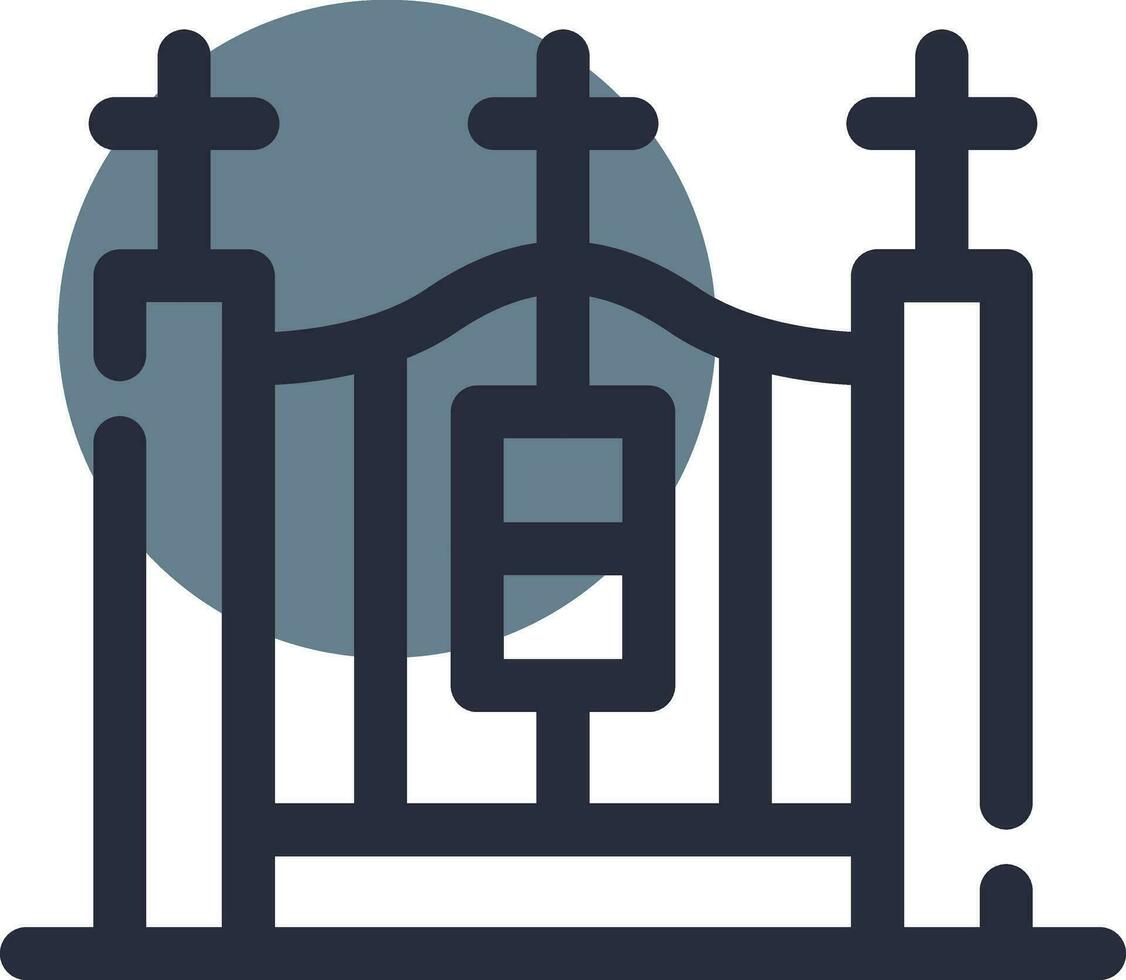 Friedhof Tor kreativ Symbol Design vektor