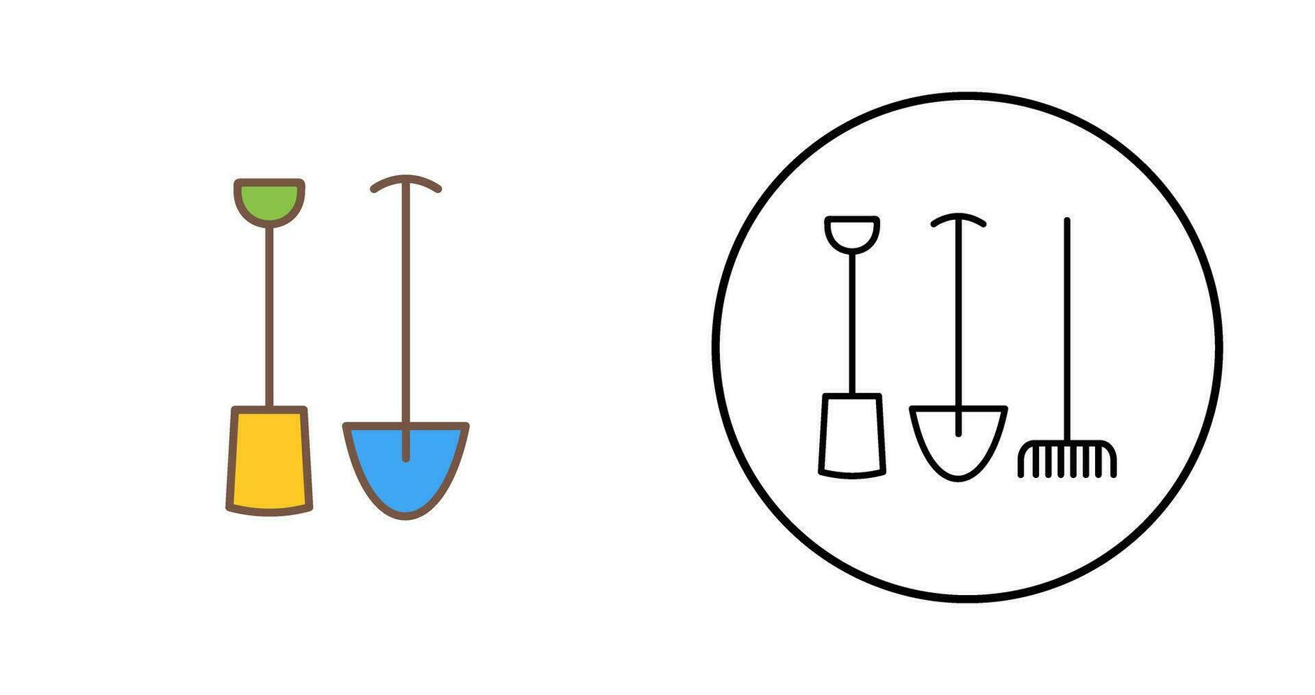 trädgårdsarbete verktyg vektor ikon