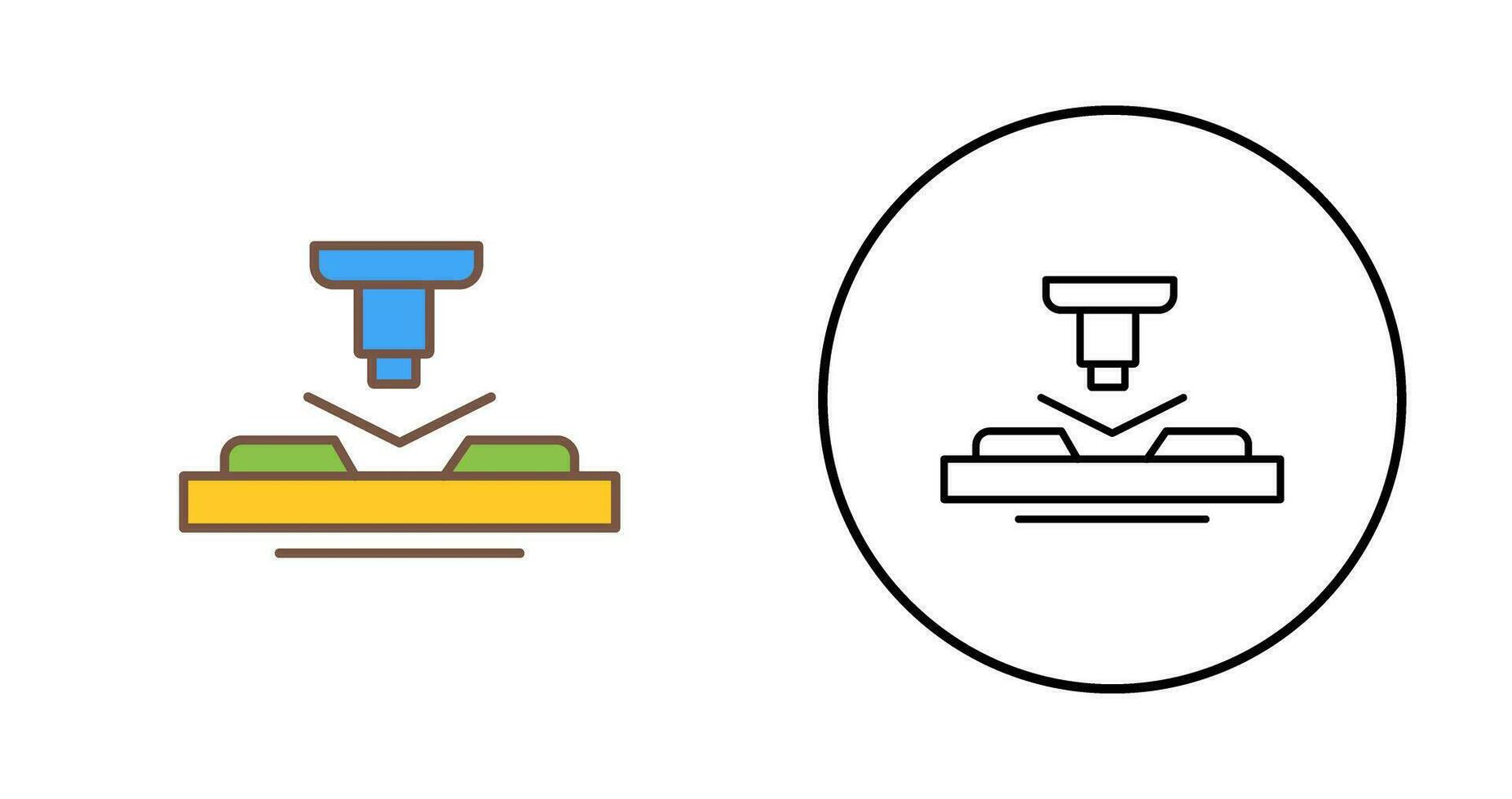 Drücken Sie das Vektorsymbol vektor