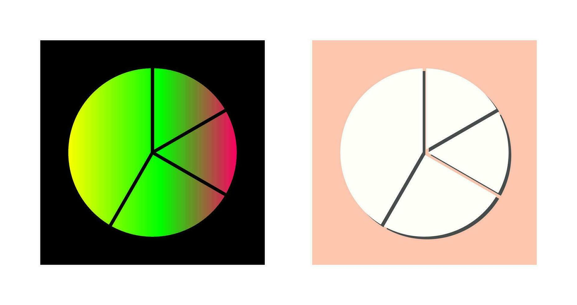 Kreisdiagramm-Vektorsymbol vektor