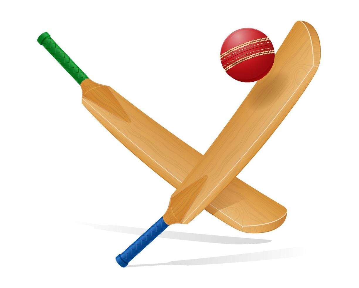 Schläger zum Spielen von Cricket-Sport-Vektor-Illustration vektor