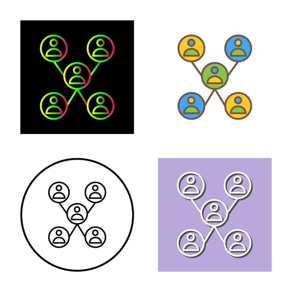 einzigartiges Vektorsymbol für das Unternehmensnetzwerk vektor