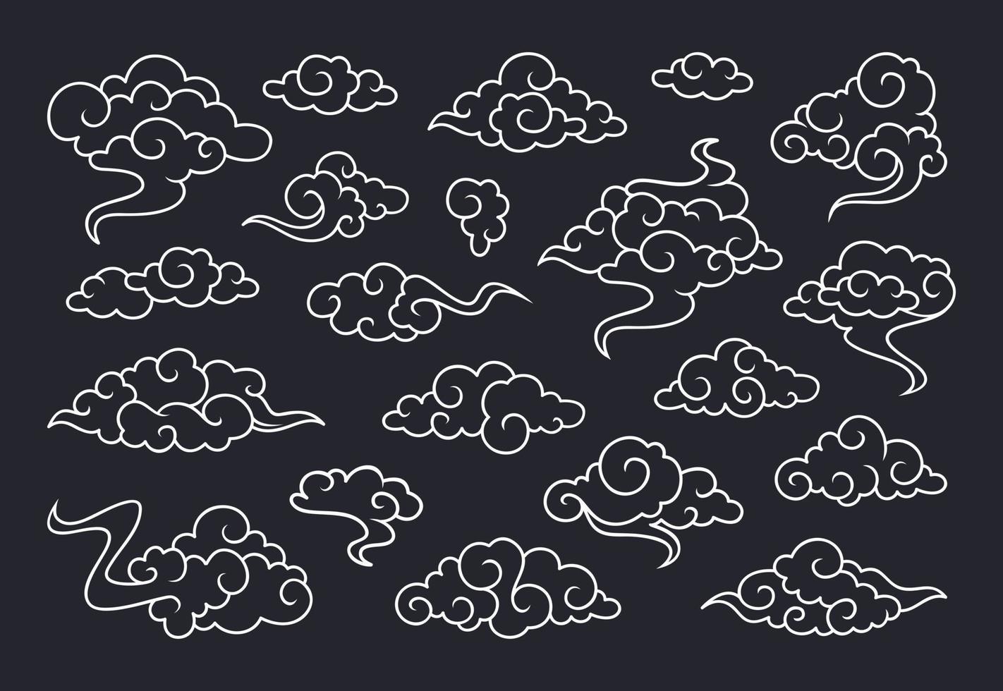 traditionelle Wolkenornamente auf Chinesisch vektor