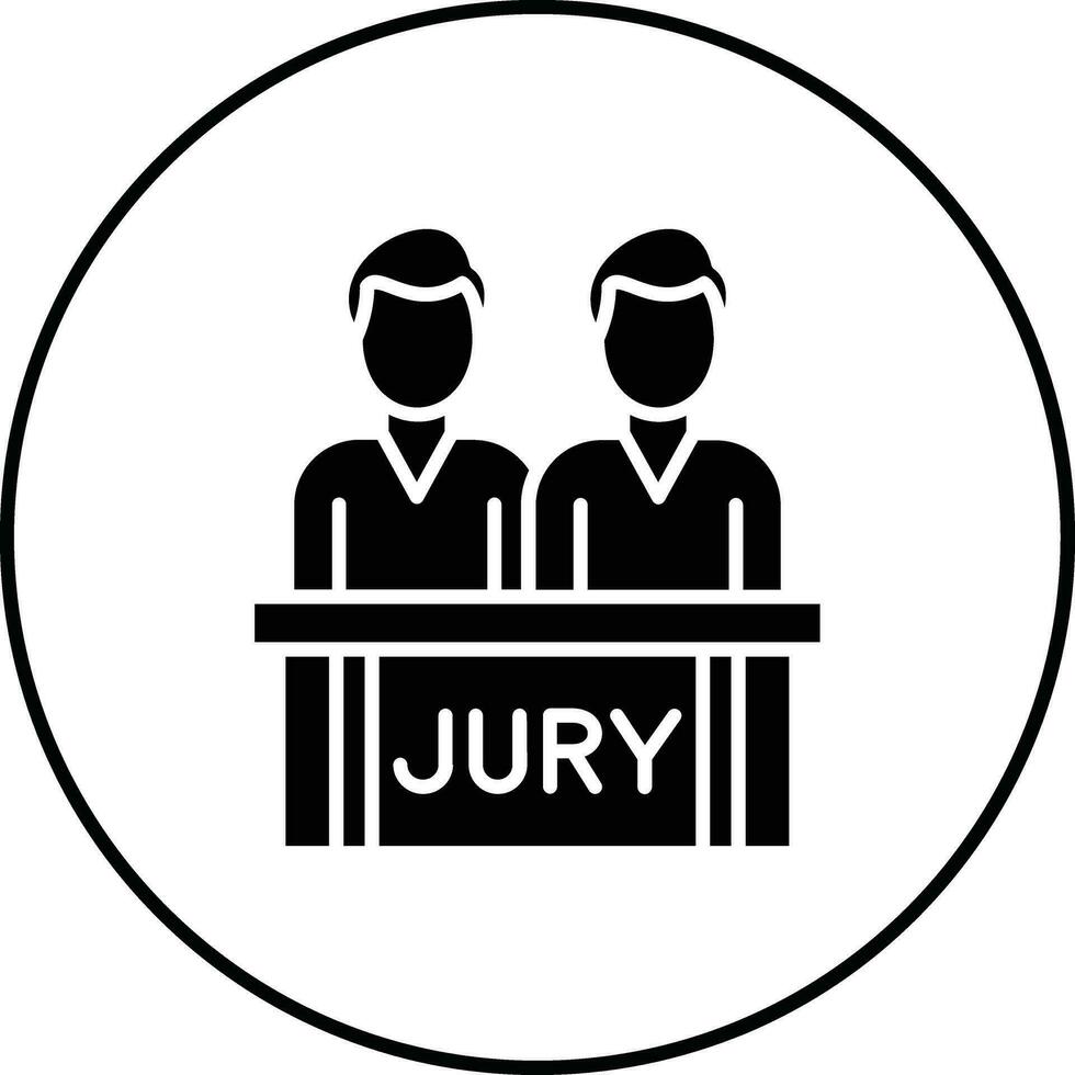 jurymedlem manlig vektor ikon