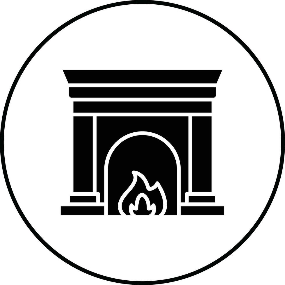 Kamin-Vektor-Symbol vektor