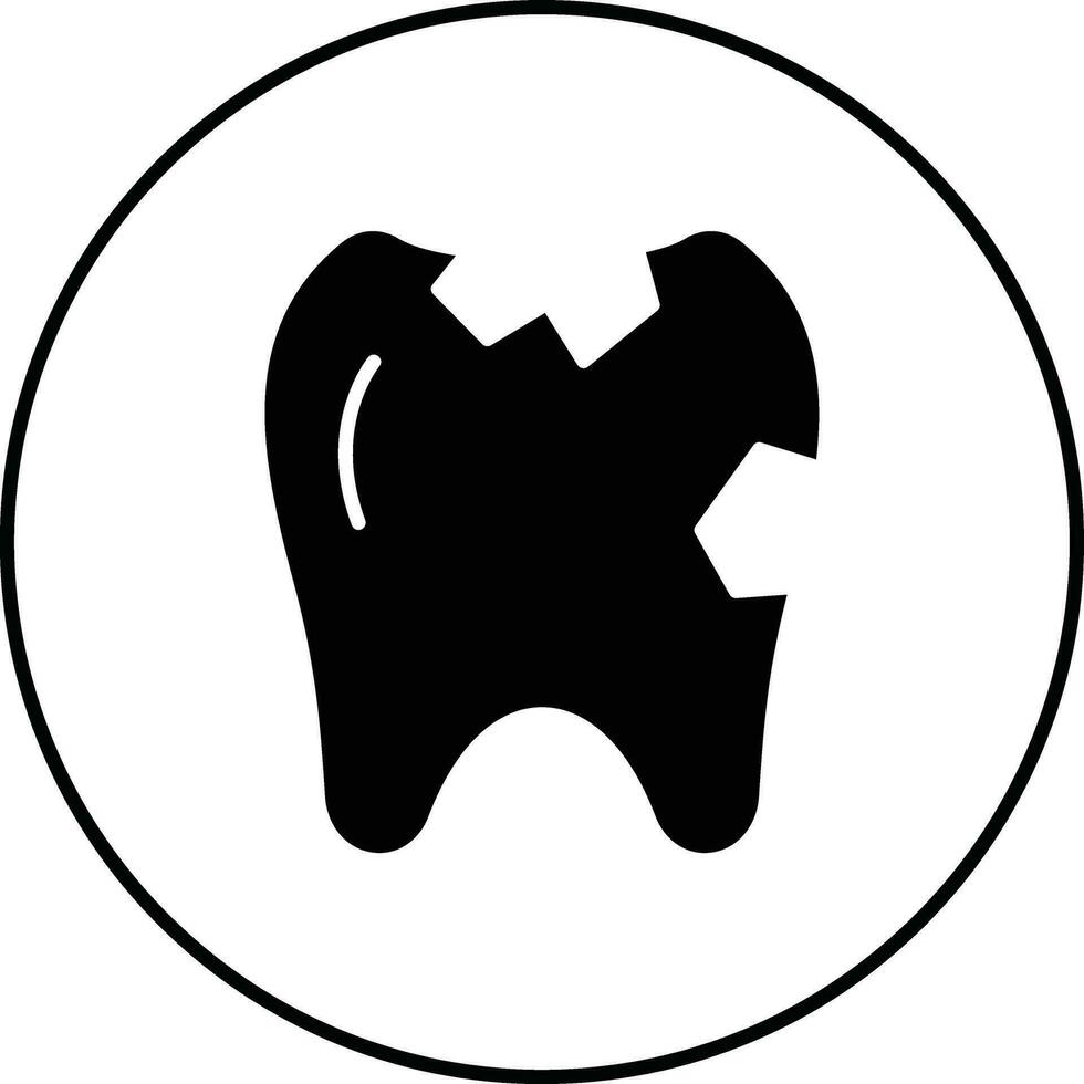 Symbol für gebrochenen Zahnvektor vektor