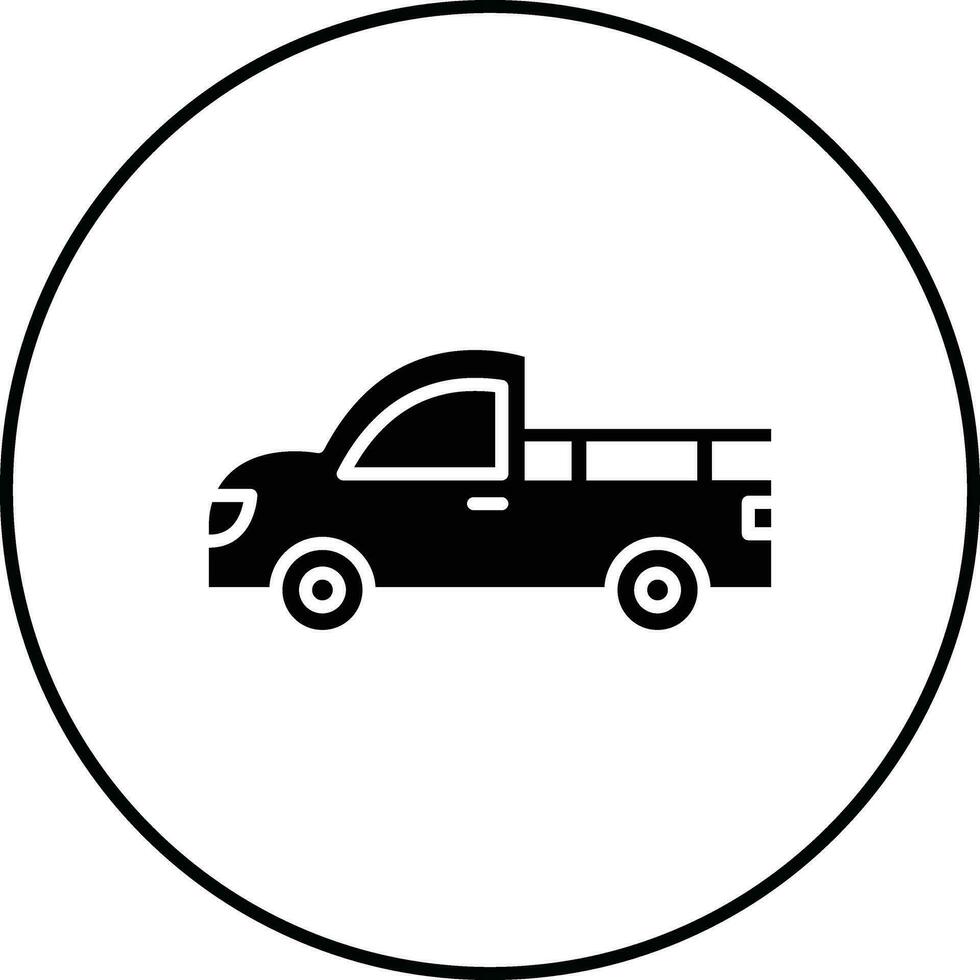 Pickup-Truck-Vektor-Symbol vektor