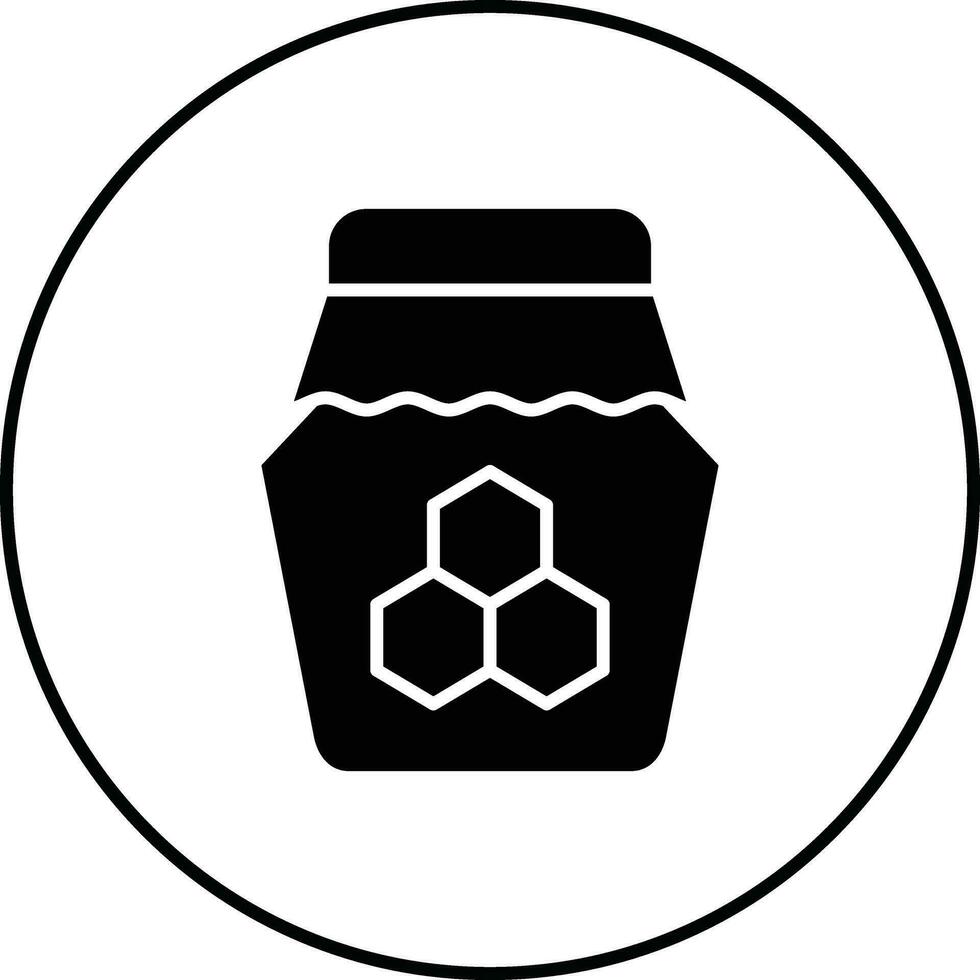 Honigglas-Vektorsymbol vektor