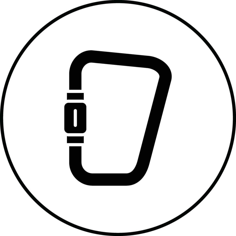 Karabiner-Vektor-Symbol vektor