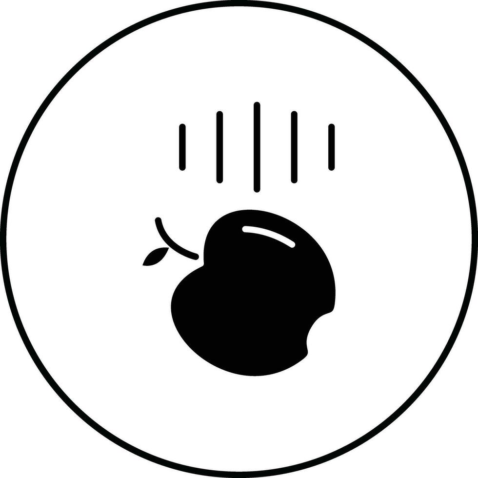 fallen Apfel Vektor Symbol