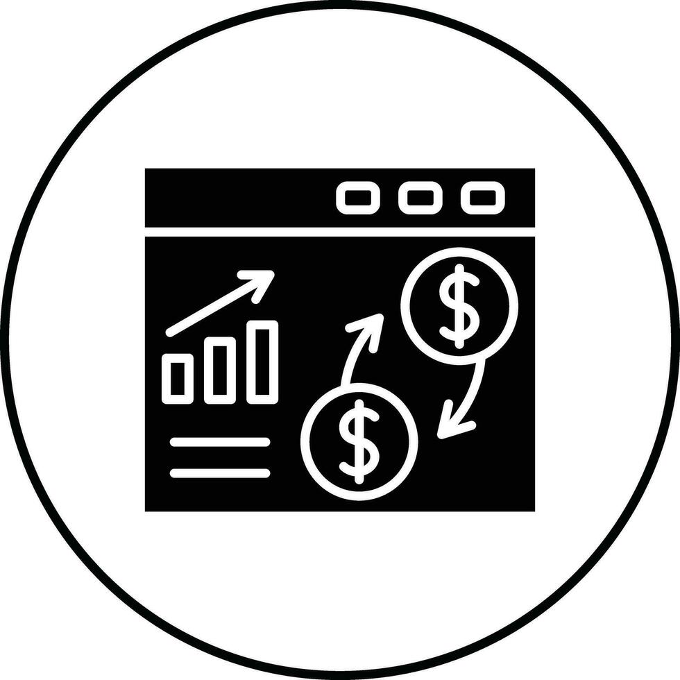 Geldfluss-Vektor-Symbol vektor