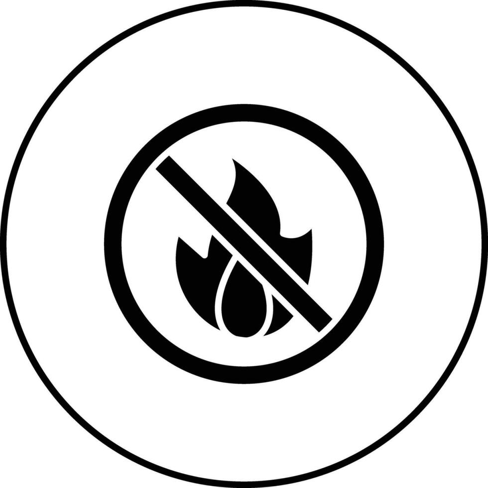 Nein Feuer Vektor Symbol