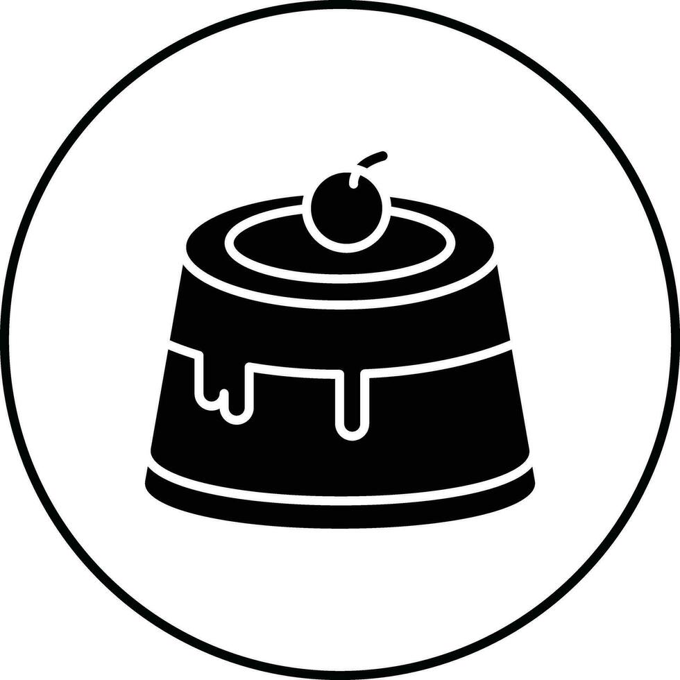 Pudding-Vektor-Symbol vektor