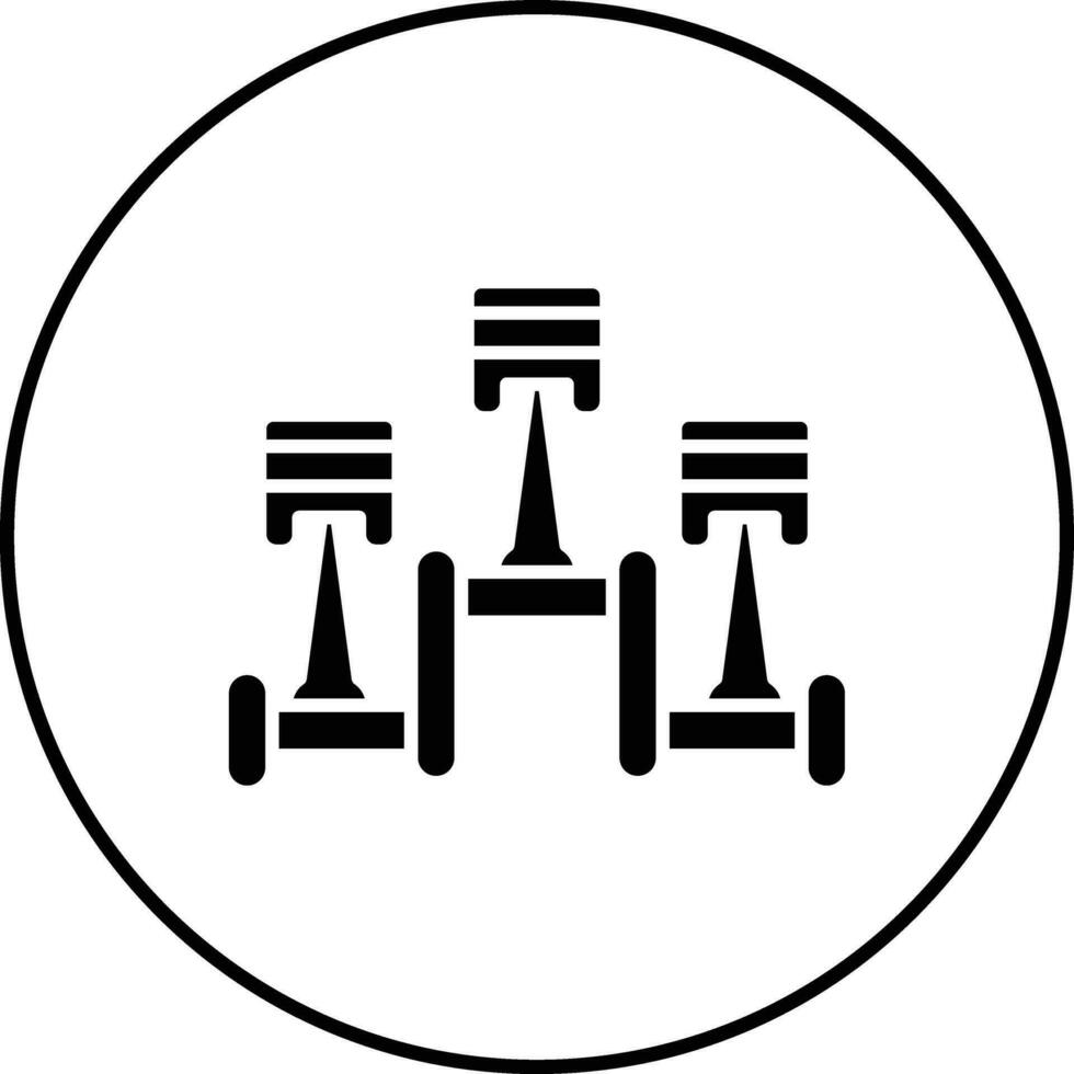 Symbol für Kolbenvektor vektor