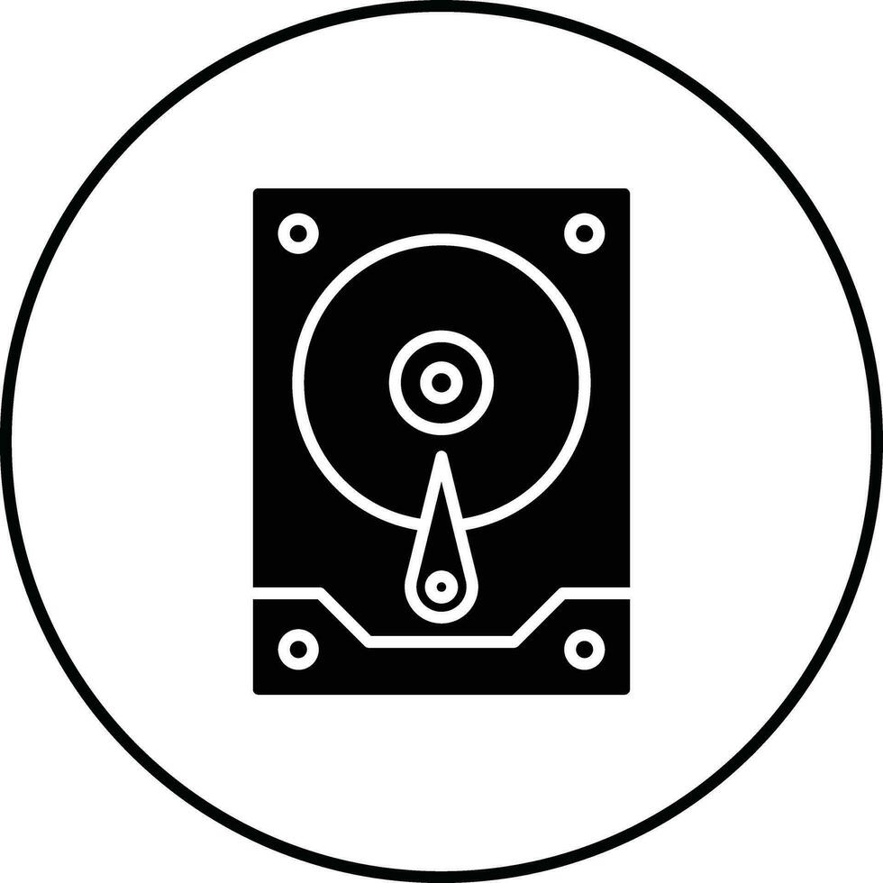 Vektorsymbol für Festplatte vektor