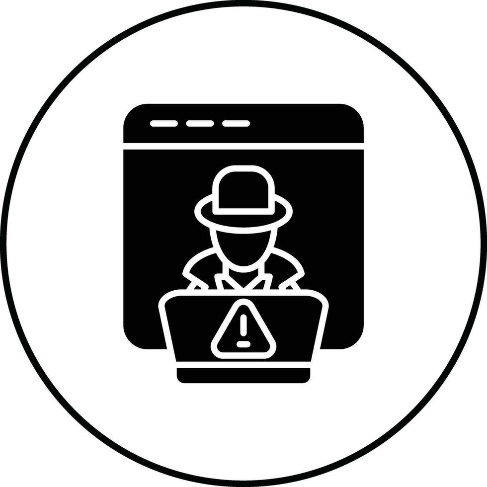 Cyber Verbrechen Vektor Symbol