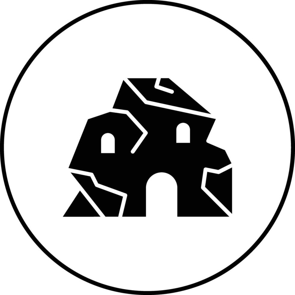 grotta hus vektor ikon