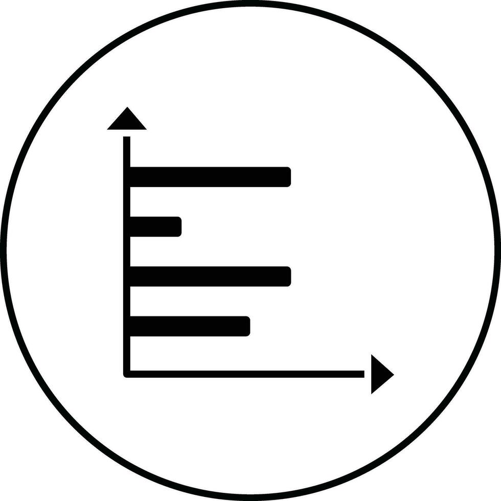horisontell bar Diagram vektor ikon