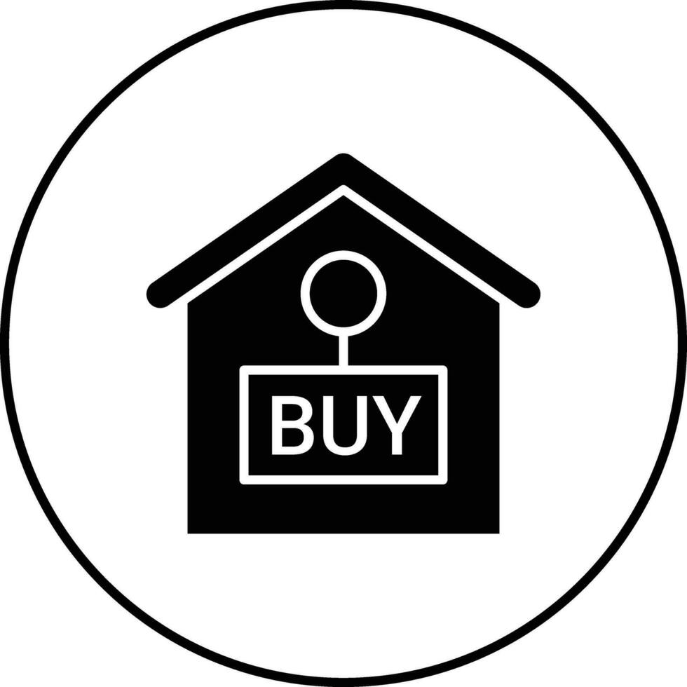 köpa hus vektor ikon