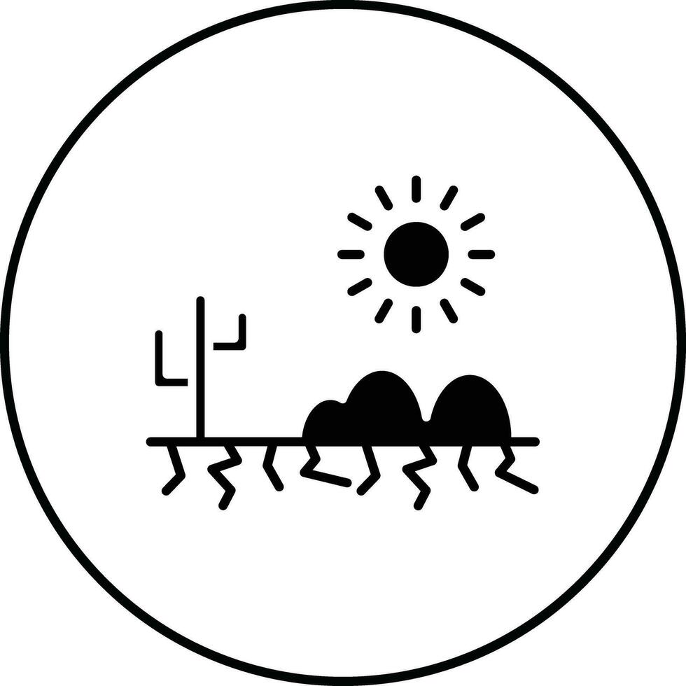 Wüste heiß Wetter Vektor Symbol