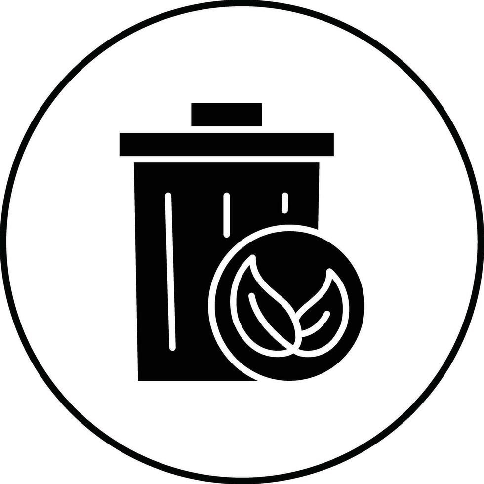 Öko Müll Behälter Vektor Symbol