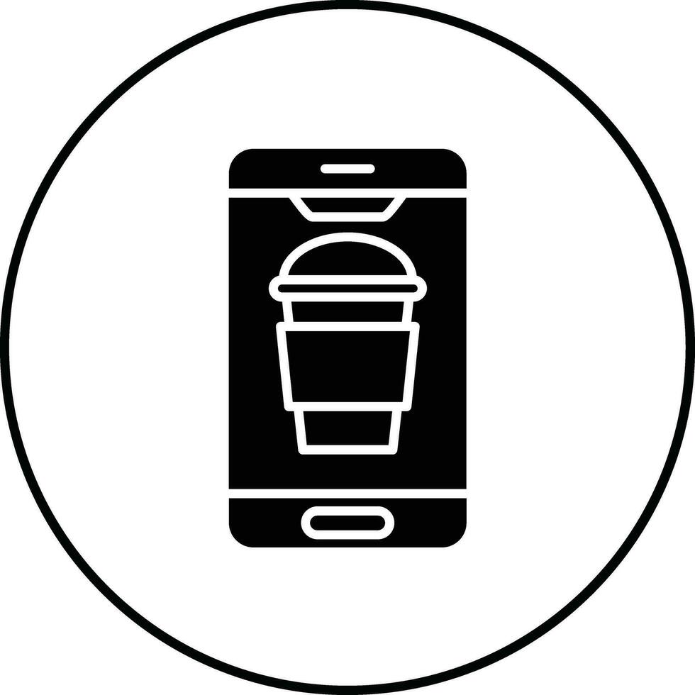 Kaffee Handy, Mobiltelefon Vektor Symbol