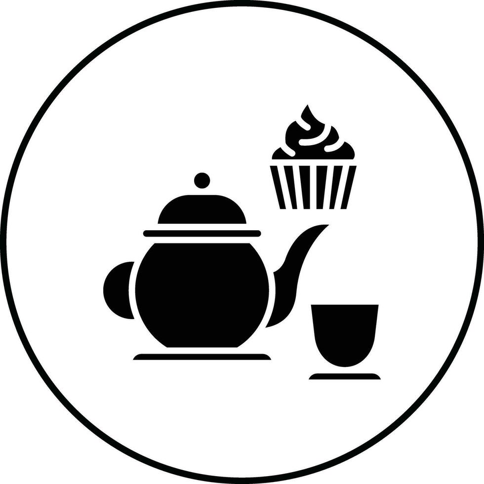 Nachmittag Tee Vektor Symbol