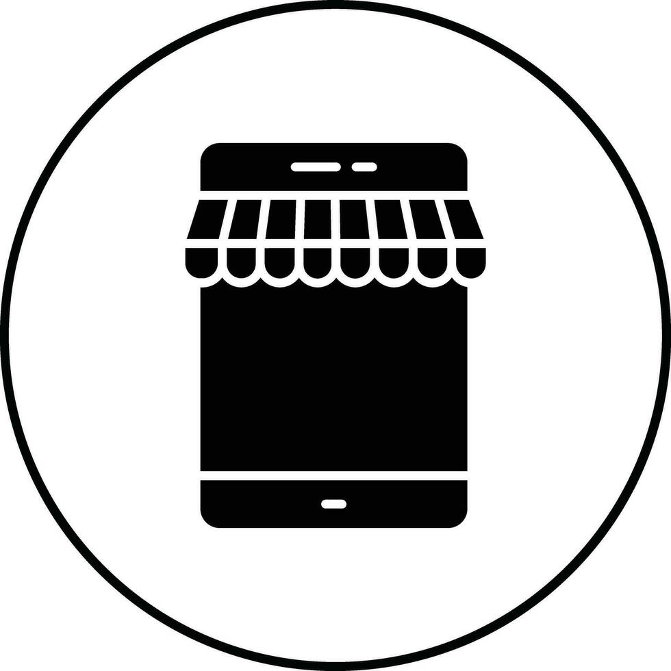 mobil affär vektor ikon