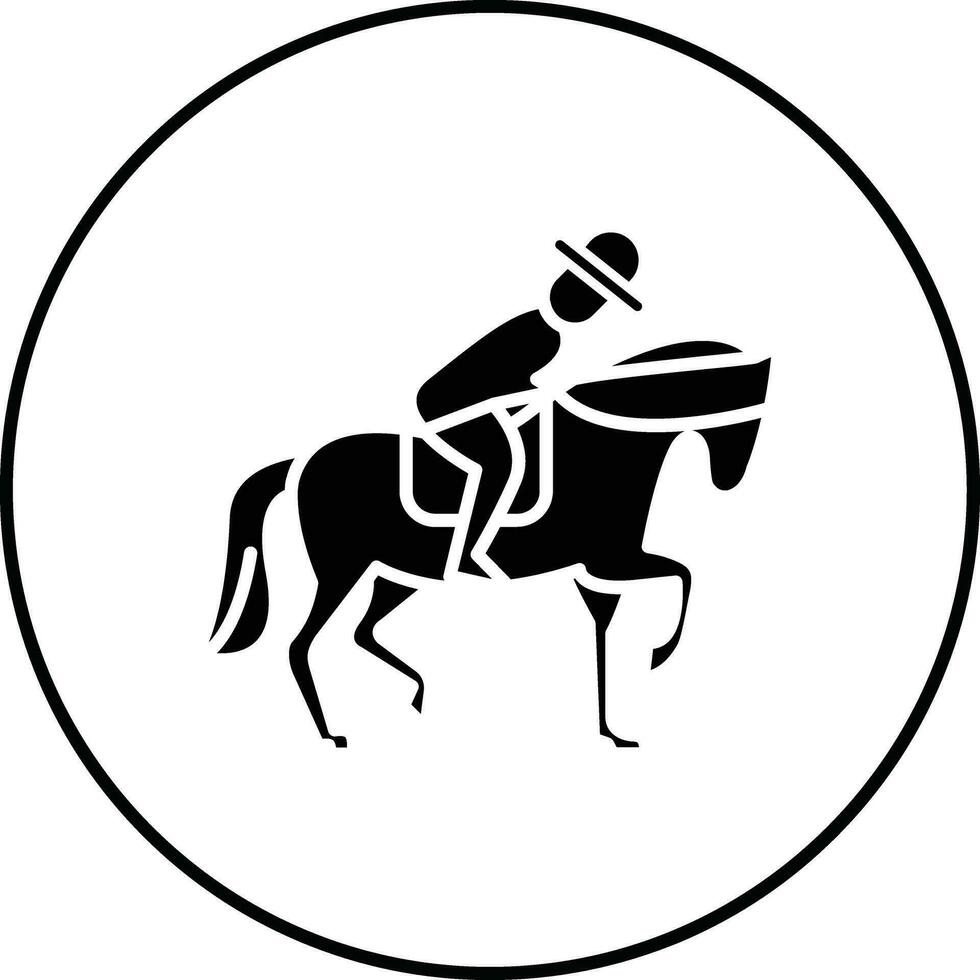 häst ryttare vektor ikon