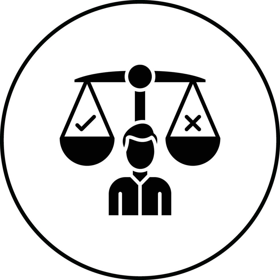 Balance Entscheidung Vektor Symbol