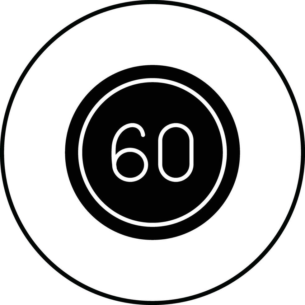 60 Geschwindigkeit Grenze Vektor Symbol