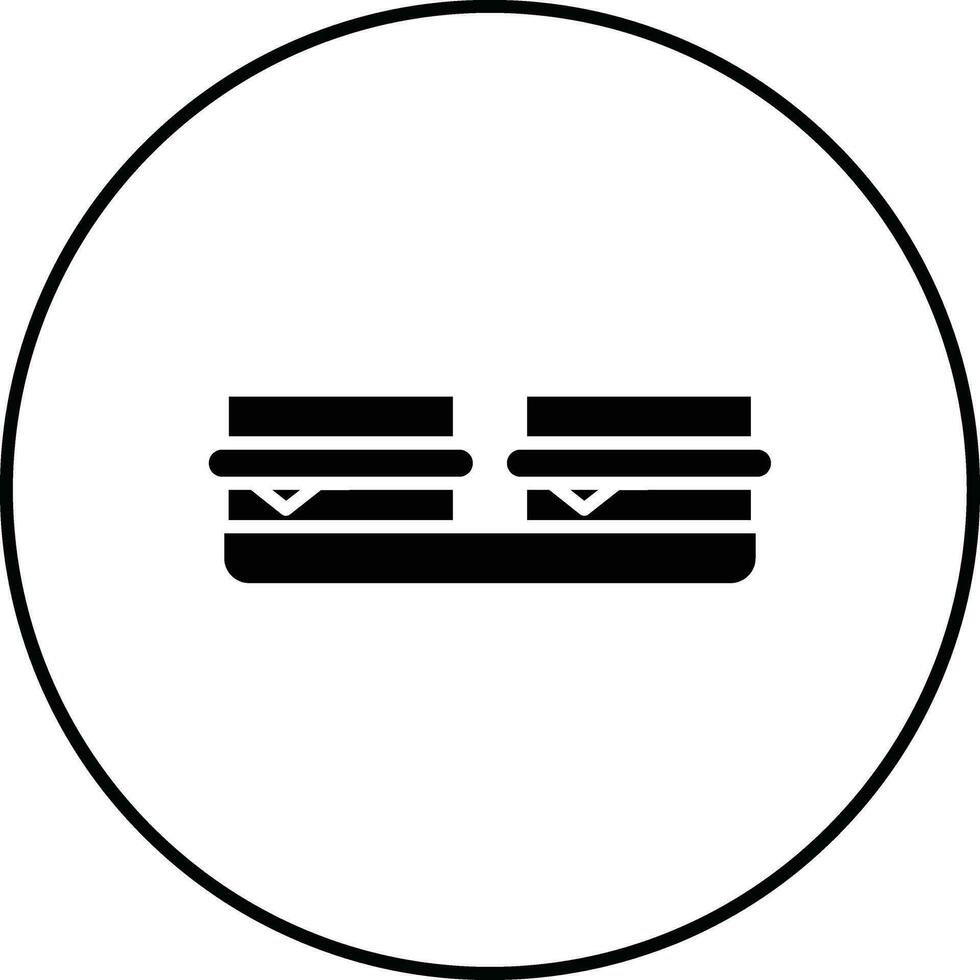 smörgås bricka vektor ikon