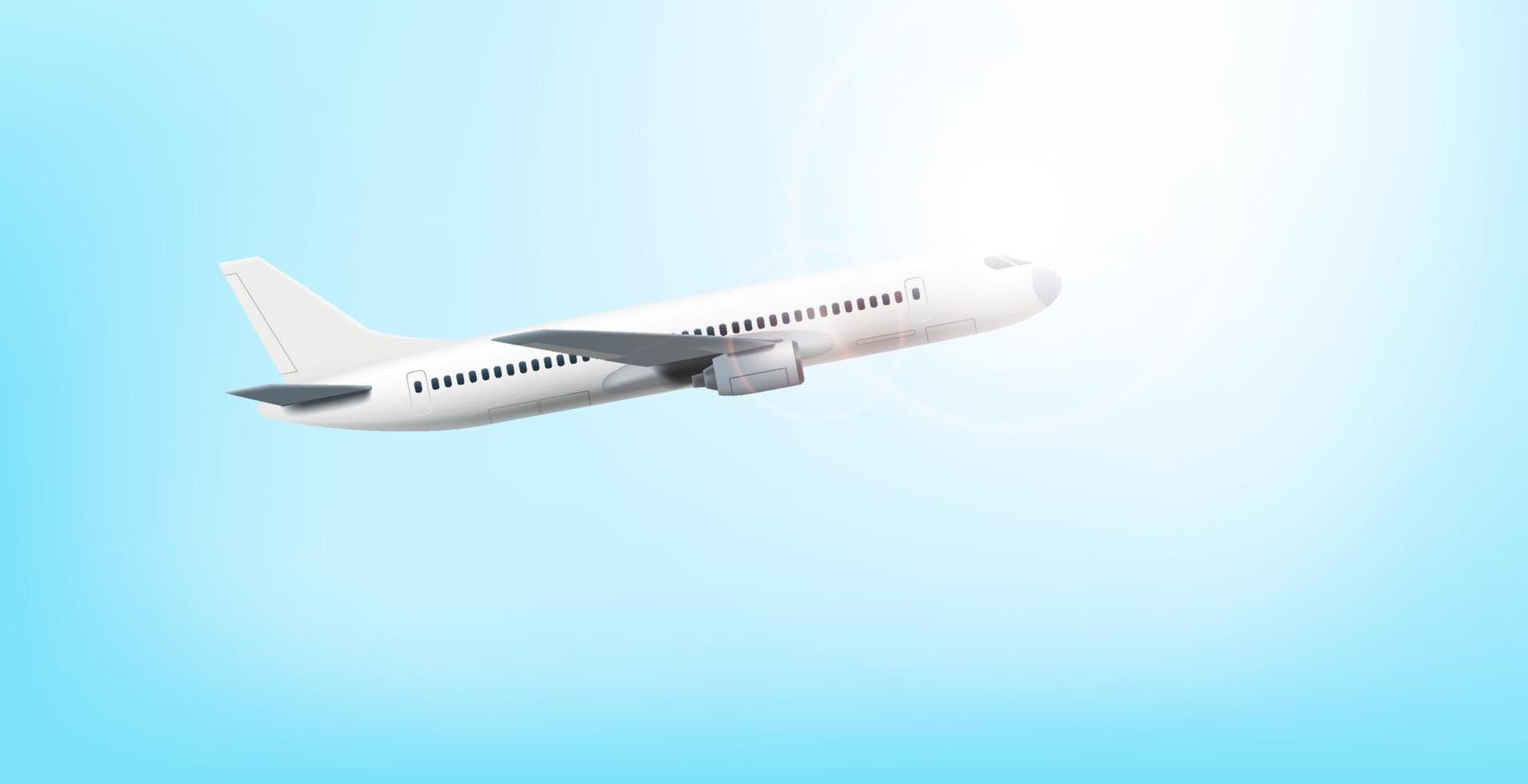 moderne Flugzeuge, die in den Himmel fliegen vektor