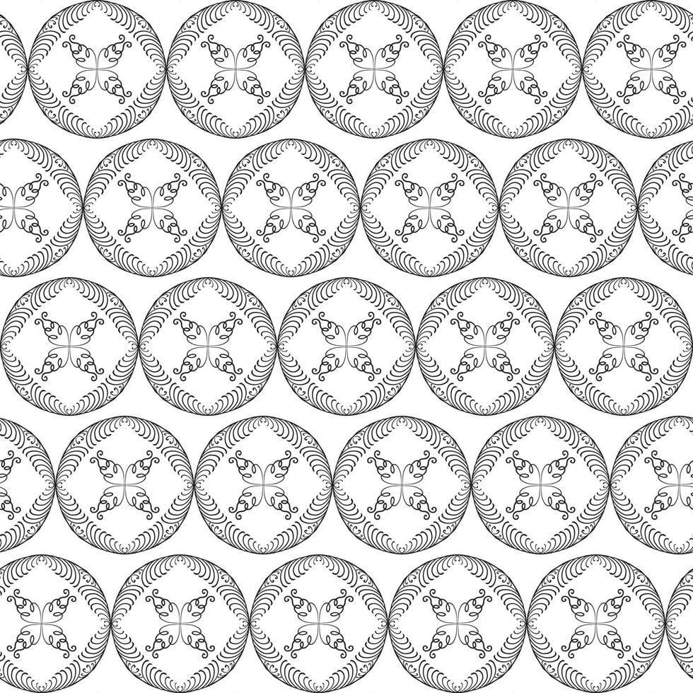 abstraktes nahtloses Muster mit handgezeichneten runden Kreisen vektor